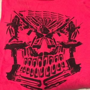 XL skull made of guns and bullets